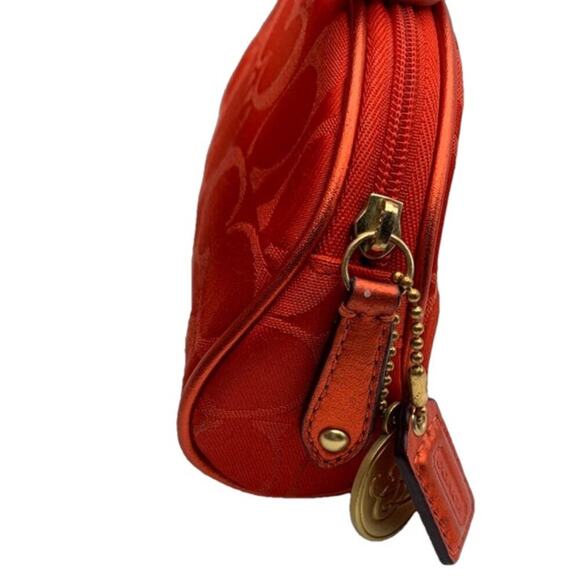 COACH Red Limited Edition Estee Lauder 2010 Cosmetic Make Up Bag - Picture 5 of 10